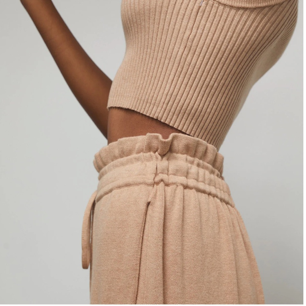 Lunya Cozy Cotton Silk Relaxed Wide Leg Knit Pants Size X-small - Picture 4 of 9